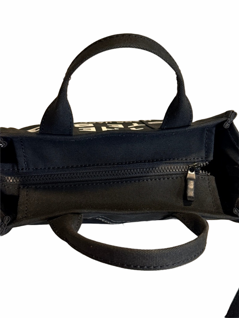 Marc Jacobs Black 'The Tote Bag' Mini Canvas Tote - Picture 6 of 13